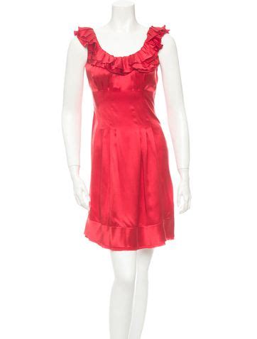 red dress prada|Prada pleated dress.